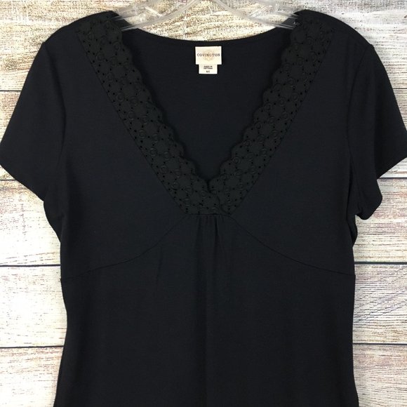 Covington Eyelet Lace Detail Pullover Top - Picture 2 of 10